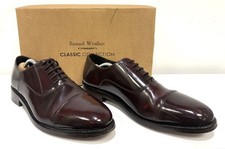 SAMUEL WINDSOR Handmade Leather Men Classic Oxford Laced Shoes Size 9.5 CG ZZ5