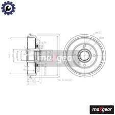 2x BRAKE DRUM 19-2316 FOR FORD
