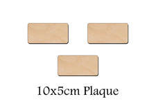 Wooden Rectangle Shape 10x5cm