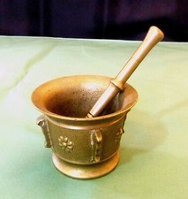 Small Gilded Bronze Mortar
