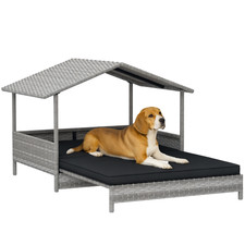 PawHut Extendable Rattan Dog