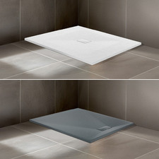 Rectangle Walk in Wet Room Shower Tray SMC Slate Effect Anti Slip Enclosure Base