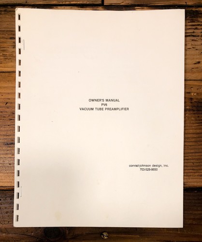 Conrad johnson pv6 preamp - pv6,
