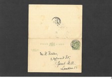 Stationery KEVII 1/2d Reply