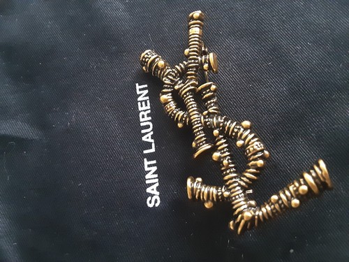 Vtg unique ysl brooch pin - ysl,