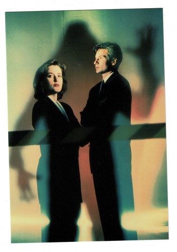 Vintage files postcard - x-files,