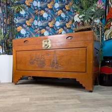 Vintage Camphor Wood Carved