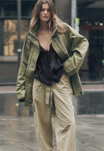 Zara khaki festival style - 💚,