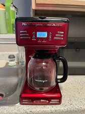 Nostalgia Retro Coffee Maker Red 12 Cup Automatic Drip Machine with Timer Works