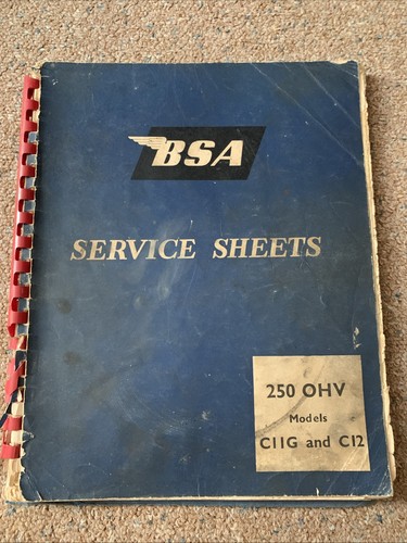 Bsa service sheets 250 - service, ohv