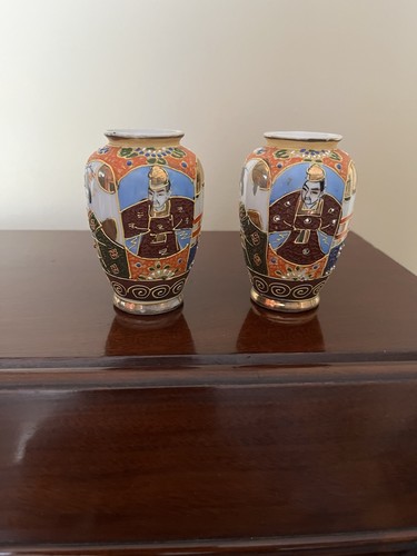 Japanese satsuma vases - satsuma,