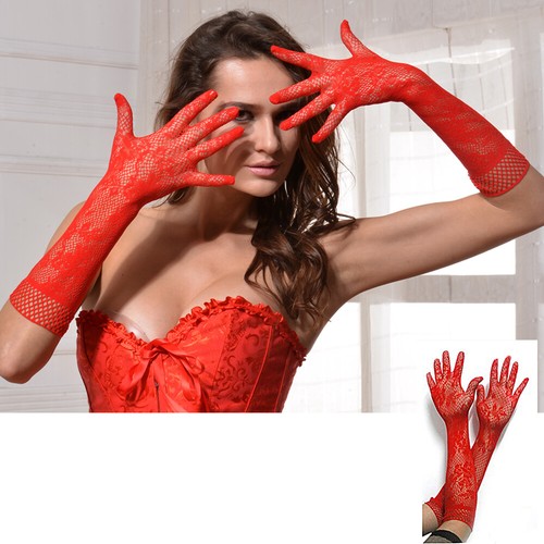 Long lace floral - floral, gloves