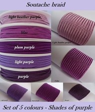 Soutache Braid Cord 5 colours