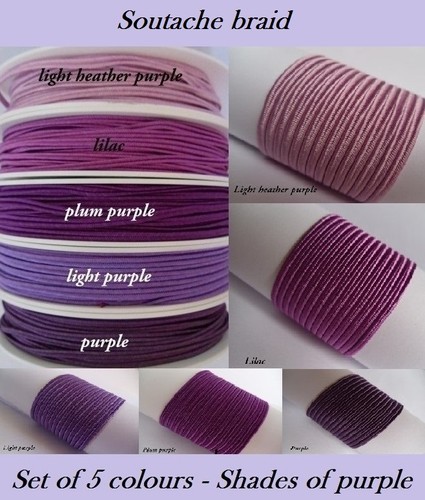 Soutache braid cord colours - cord,