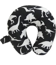 Cozy Soft Microfiber Neck Pillow, Compact, Perfect for Plane or Car Travel, Dino