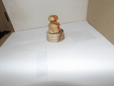 Hande made wooden palm gavel and a block