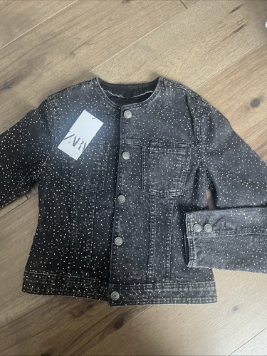 Zara sequinned denim jacket - zara,