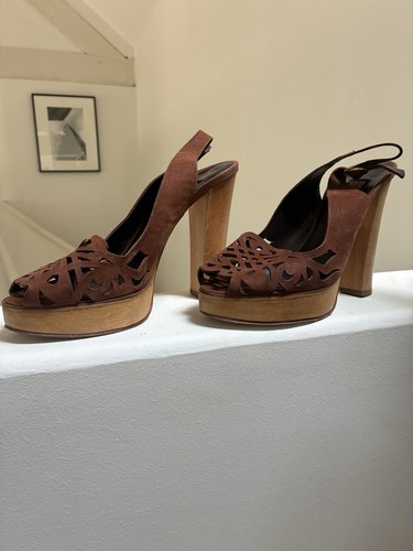Biba brown suede platform - brown,