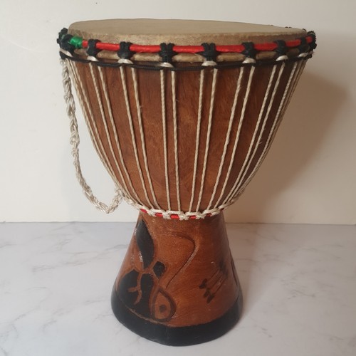 Djembe red gold green - djembe, drum