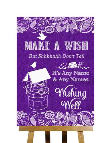Purple burlap lace - purple,