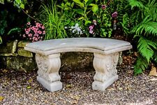 Stone Cast Curved Garden Bench Seat Heavy And Solid by DGS UK 90KGS