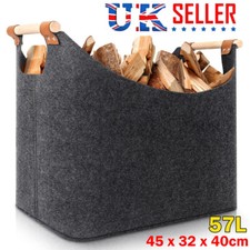 Firewood Carrier Bag Log Storage Tote with Handles Wood Holder for Fireplace