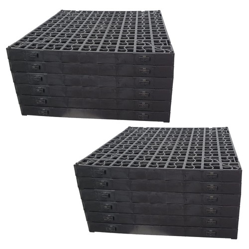 Black plastic paving - black,