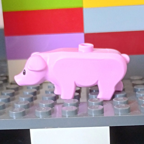 Lego farm animals pink pig - farm,