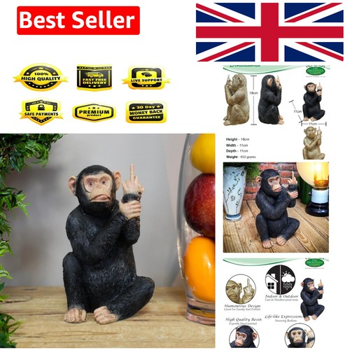 Black rude monkey figurine - monkey,