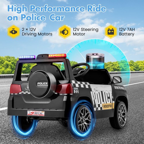 Kids ride police car 12v - ride-on,