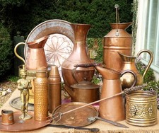 JOB LOT Copper Jug Kettle Vase