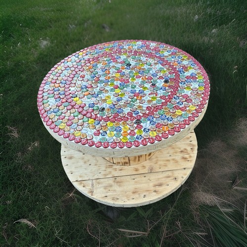 Beer bottle top table - bottle, bar