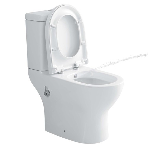 Close coupled toilet with - coupled,