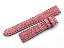 Genuine Leather Crocodile Strap Pink 18/14mm Luxury Watch Parts Unisex New