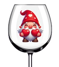 12x Gnome Valentines Day Flower Wine Glass Bottle Van Vinyl Sticker Decal a6163