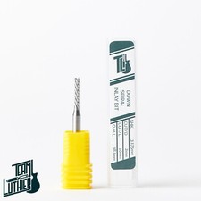 2 Flute Spiral Down Cut Router Bit 1/8" Shank 2mm Cut Carbide CNC Endmill