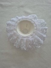 3 x Bridal Lace Bouquet Holder Ribbons, Double Trims and Lace 22.5 cm