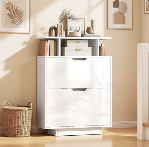 High gloss slim shoe storage - slim,
