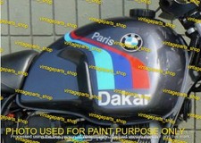 BMW R80 GS Paris Dakar 32 Liter Grey Painted Alloy Fuel Tank With Stickers