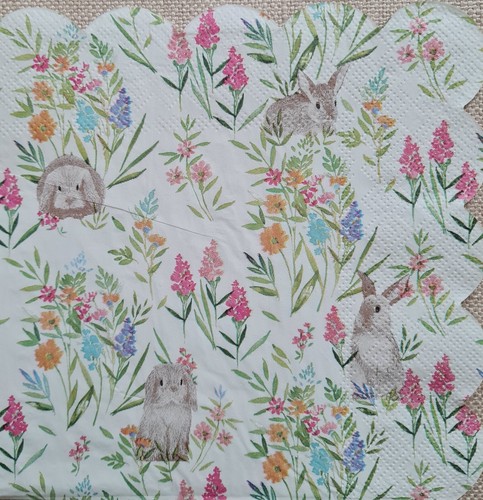 Easter bunny single paper - 4,