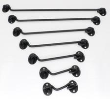 HEAVY DUTY Cast Iron Black Cabin Hook Door Eye Latch Catch Short/Long Gate Shed