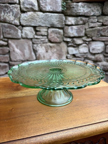 Vintage green pressed glass - vintage,