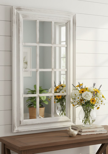 White rectangle window style - white,