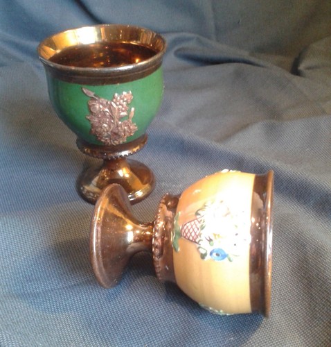 Antique copper and pink lustre - copper,