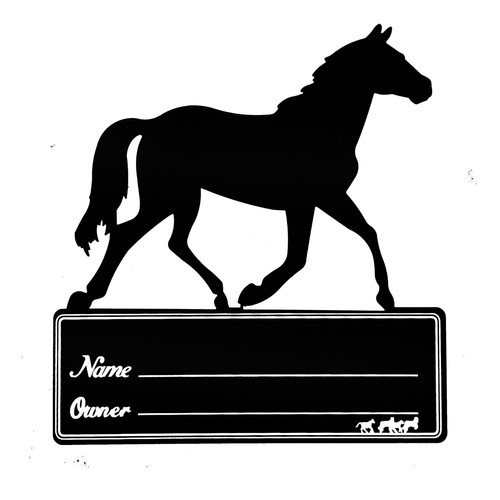Horse name plate stable door - horse,