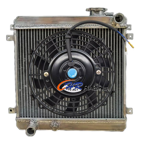 Row aluminum radiator fan - aluminum, radiator+fan