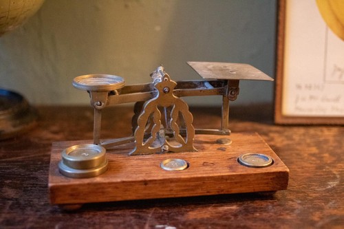 Antique english brass postal - antique,