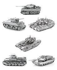 Military Tank Metal Model Sherman Churchill 3D Tanks Model DIY Kits Hobby Gift