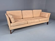 Vintage Suede Three Seater Sofa Danish Erik Jørgensen Style Retro EB9841 M3SS