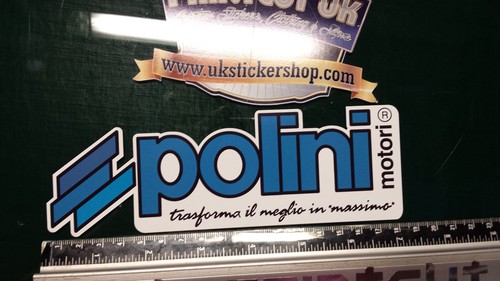 Large polini blue decals - 2x,